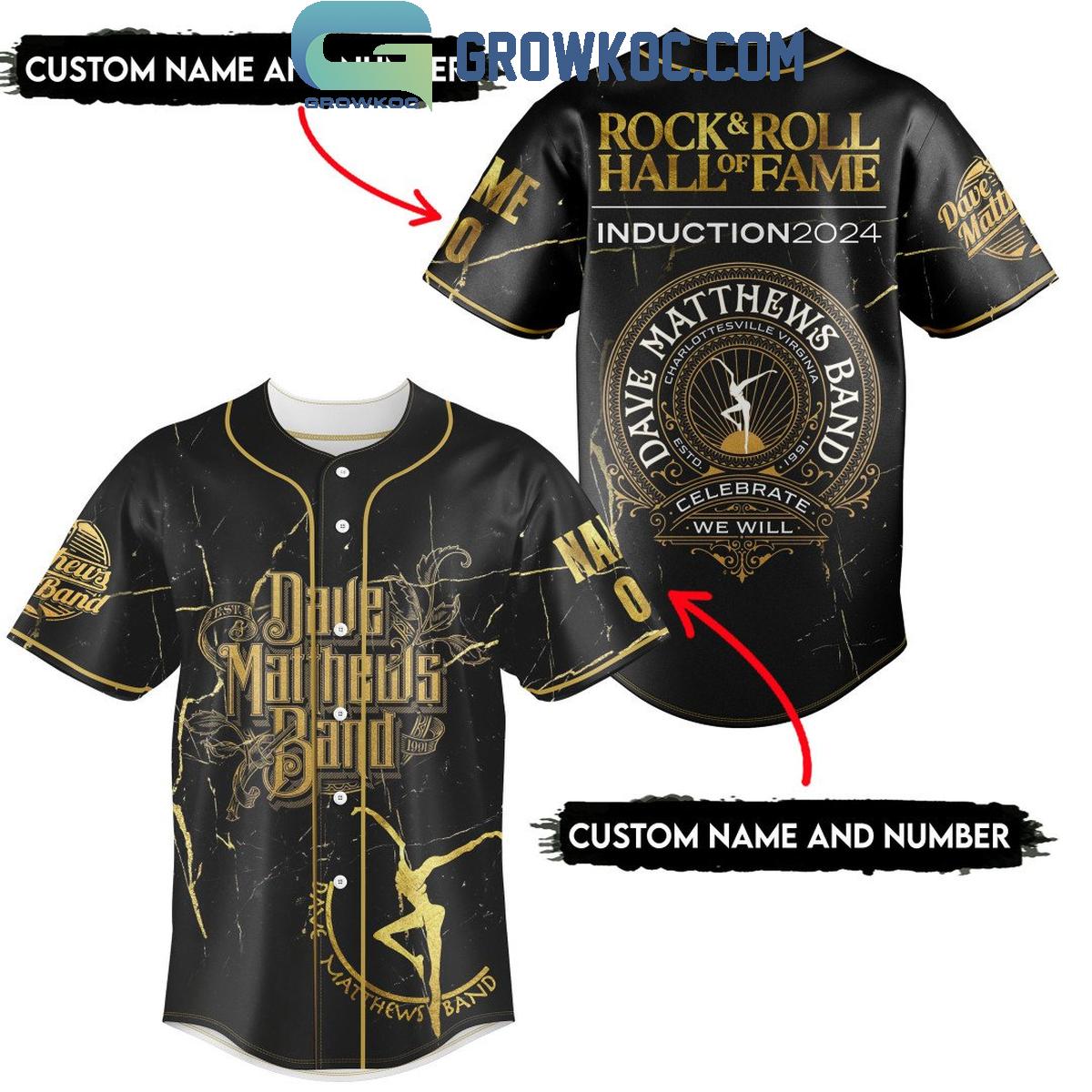 New Dave Matthews Band 2024 Rock N' Roll Hall Of Fame Personalized Baseball Custom Jersey Fan Gift