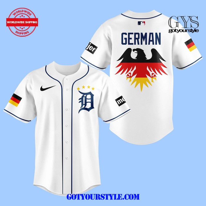 New Detroit Tigers 2024 German Heritage Baseball Custom Jersey Fan Gift