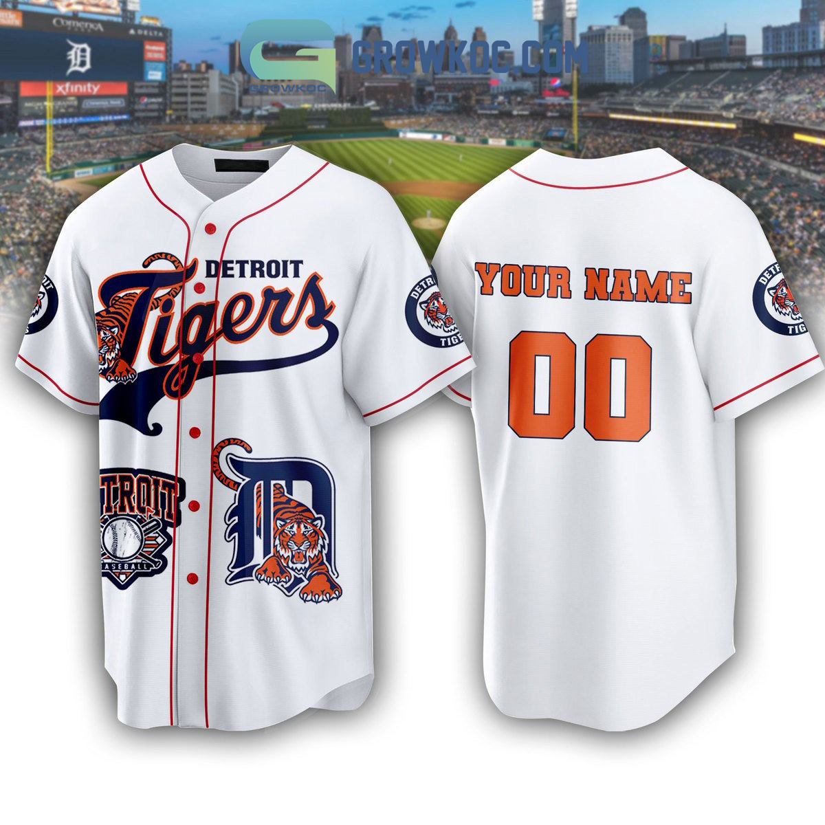 New Detroit Tigers MLB Home Kit Personalized Baseball Custom Jersey Fan Gift