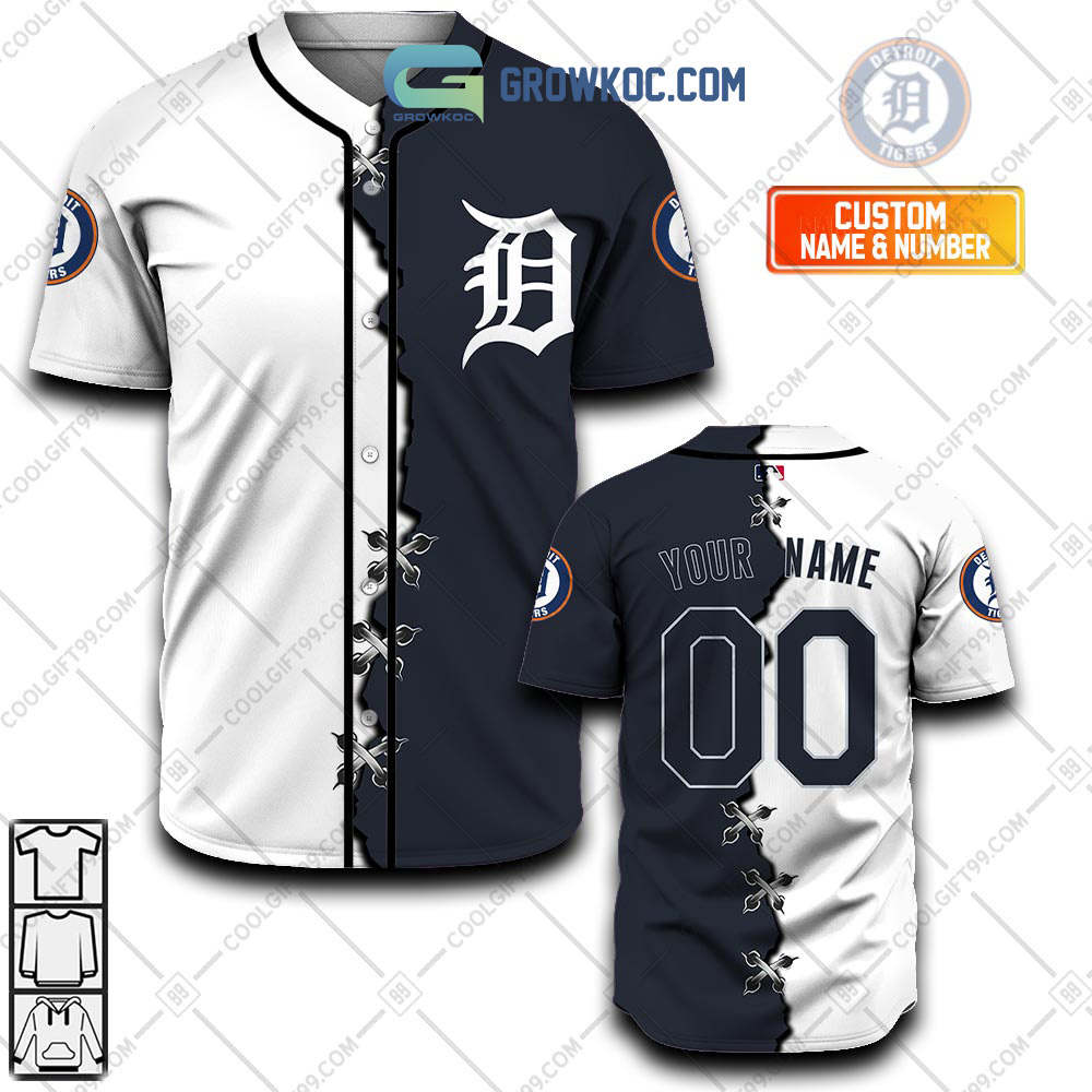 New Detroit Tigers MLB Personalized Mix Baseball Custom Jersey Fan Gift