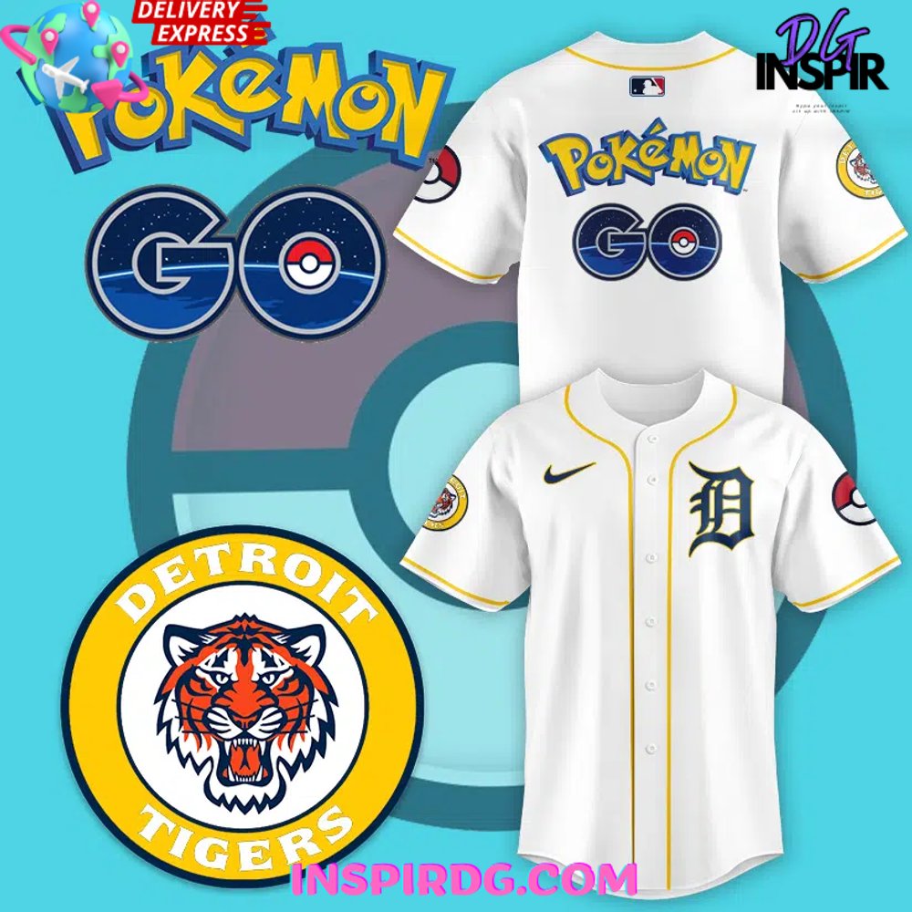 New Detroit Tigers PokÃ©mon GO Special Baseball Custom Jersey Fan Gift