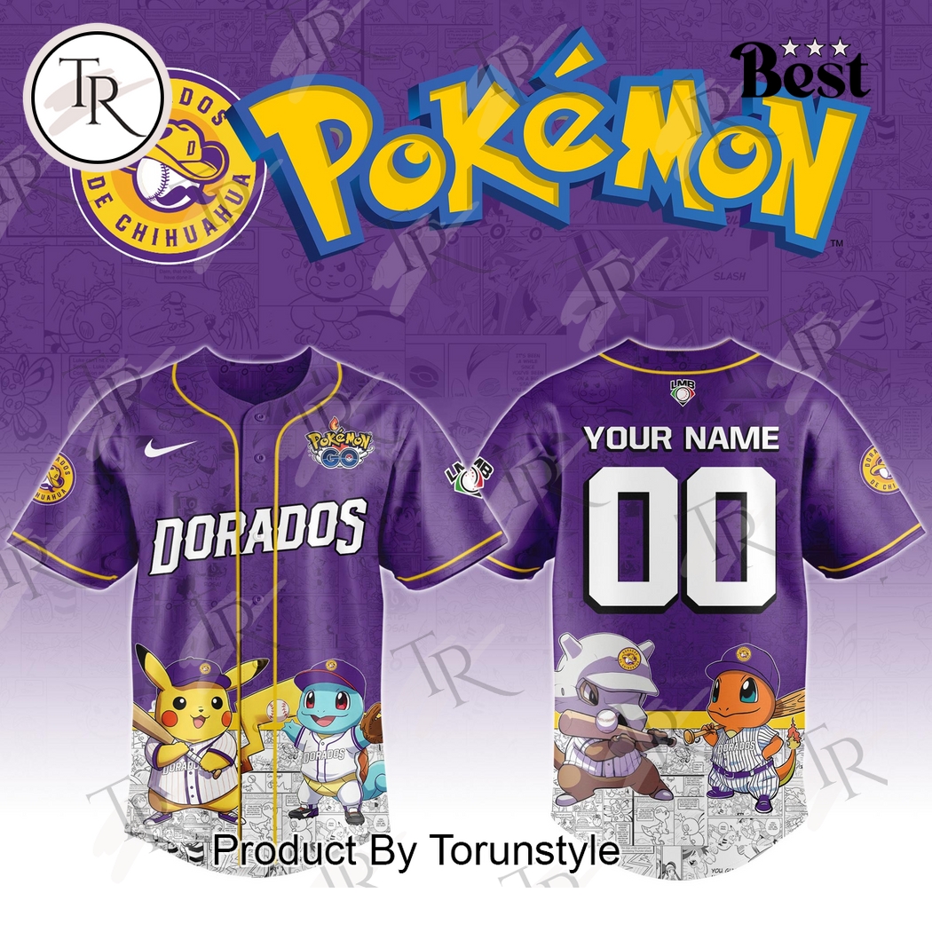 New Dorados De Chihuahua 2025 Pokemon Custom Name Baseball Custom Jersey Fan Gift