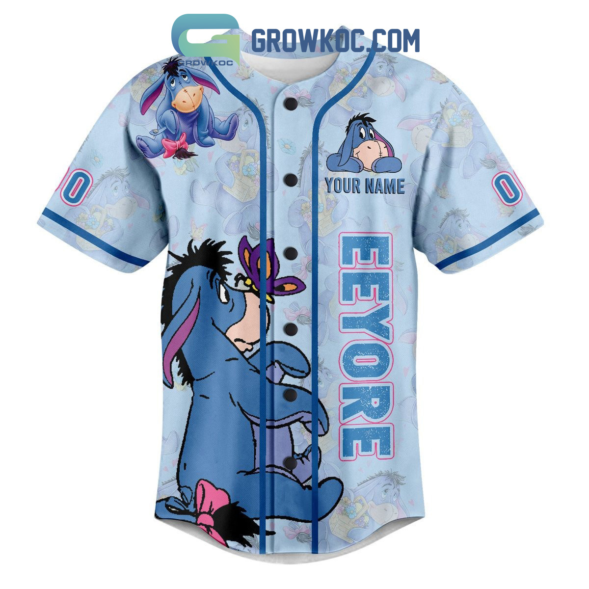 New Eeyore Is My Spirit Animal Personalized Baseball Custom Jersey Fan Gift