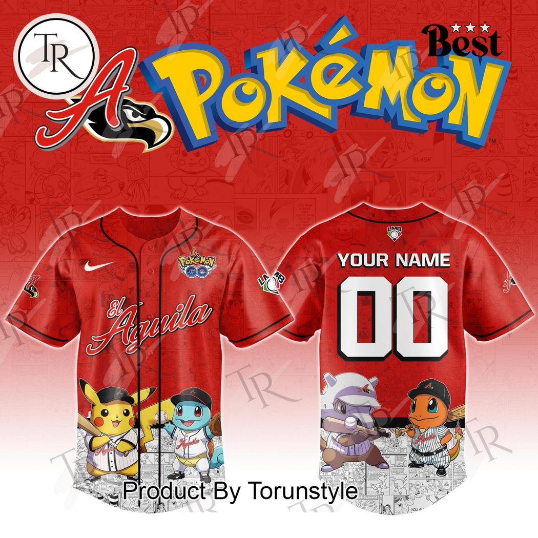 New El Aguila De Veracruz 2025 Pokemon Custom Name Baseball Custom Jersey Fan Gift