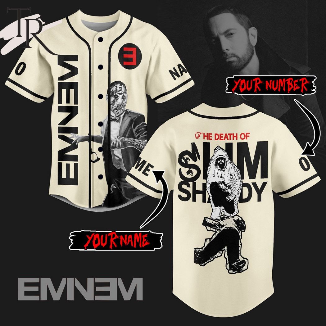 New Eminem The Death Of Slim Shady Custom Baseball Custom Jersey Fan Gift
