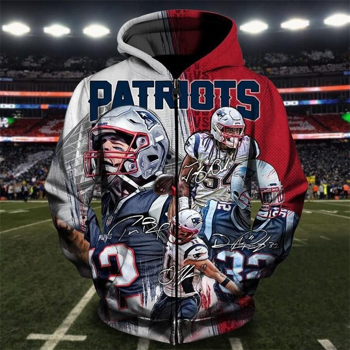 New England Patriots Hoodie  Zip Hoodie Version 1558