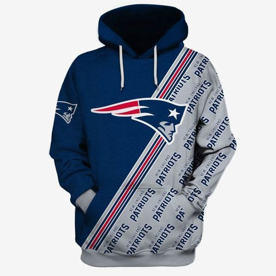 New England Patriots NFL Football Many Logo Hoodie  Zip Hoodie