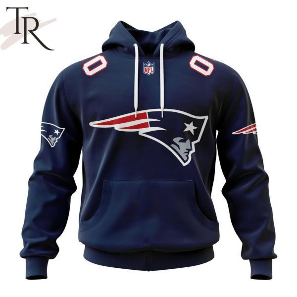 New England Patriots Personalized Name And Number NFL 3D Hoodie Version 77