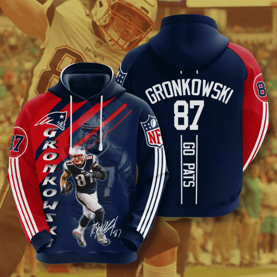 New England Patriots Rob Gronkowski Hoodie  Zip Hoodie Version 1324