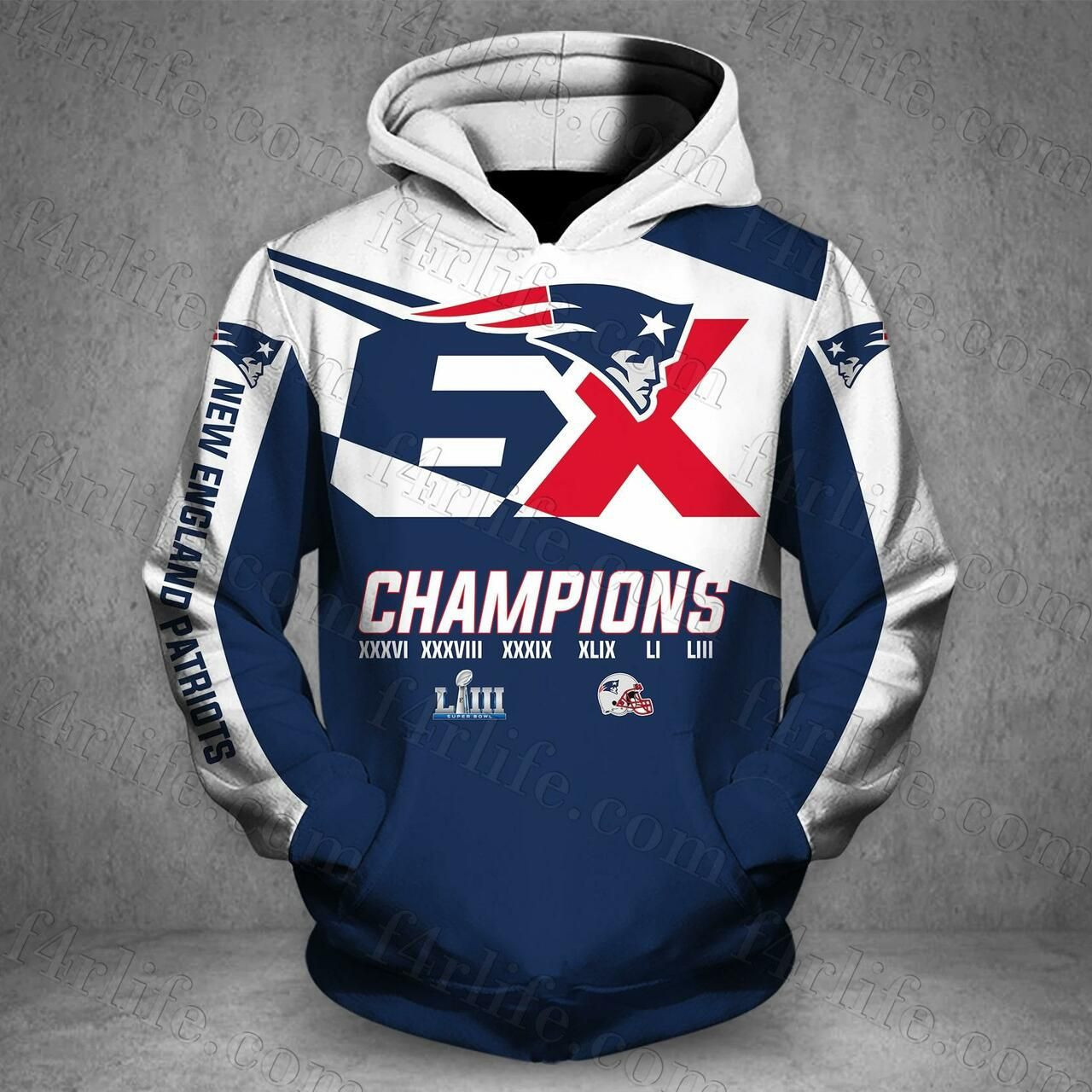 New England Patriots Super Bowl Champions Hoodie