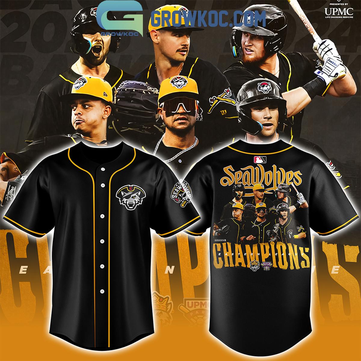 New Erie SeaWolves 2024 Eastern League Champions Baseball Custom Jersey Fan Gift