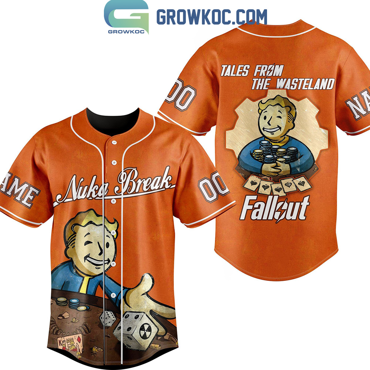 New Fallout Nuka Break Tales From The Wasteland Personalized Baseball Custom Jersey Fan Gift