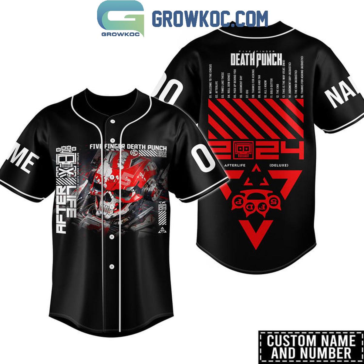 New Five Finger Death Punch Afterlife Deluxe Personalized Baseball Custom Jersey Fan Gift