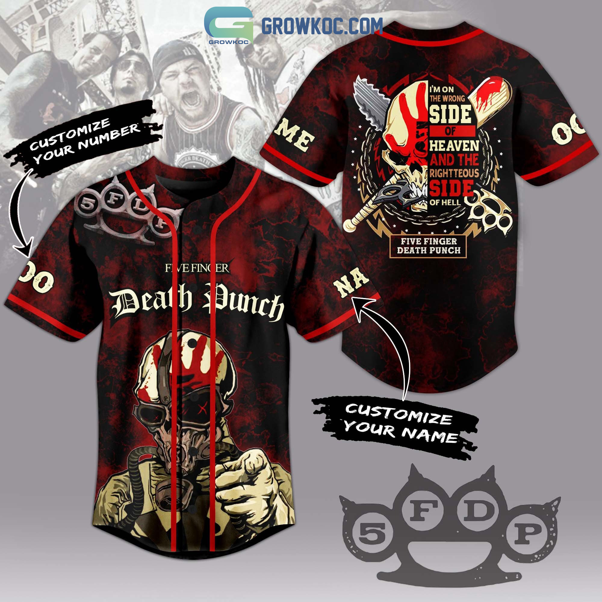 New Five Finger Death Punch Personalized Baseball Custom Jersey Fan Gift