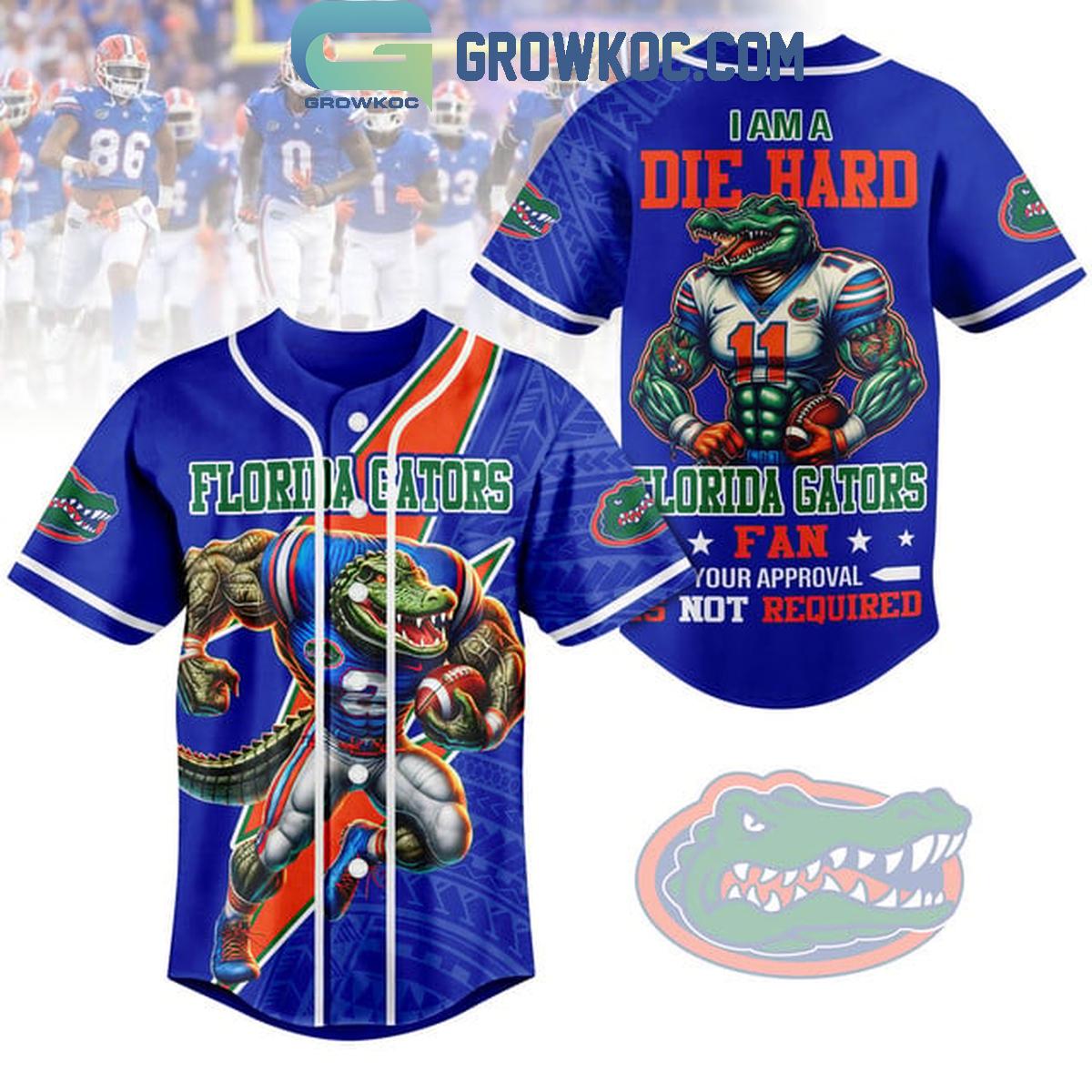 New Florida Gators Die Hard Fan Forever Personalized Baseball Custom Jersey Fan Gift