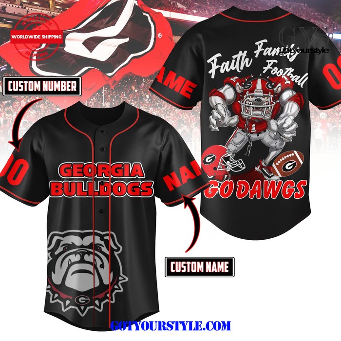 New Georgia Bulldogs Faithful Dawgs Baseball Custom Jersey Fan Gift
