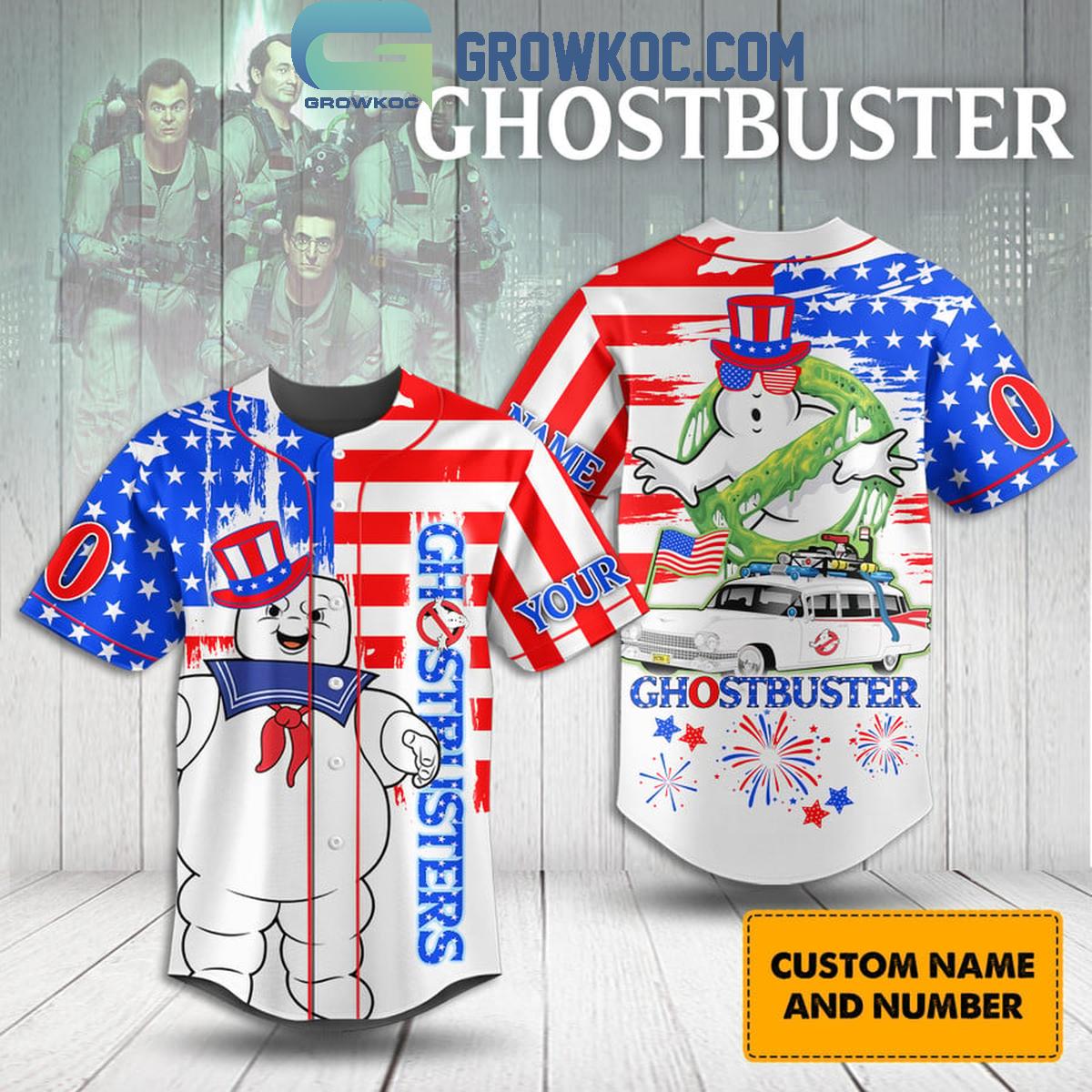 New Ghostbusters American Flag Patriot Personalized Baseball Custom Jersey Fan Gift