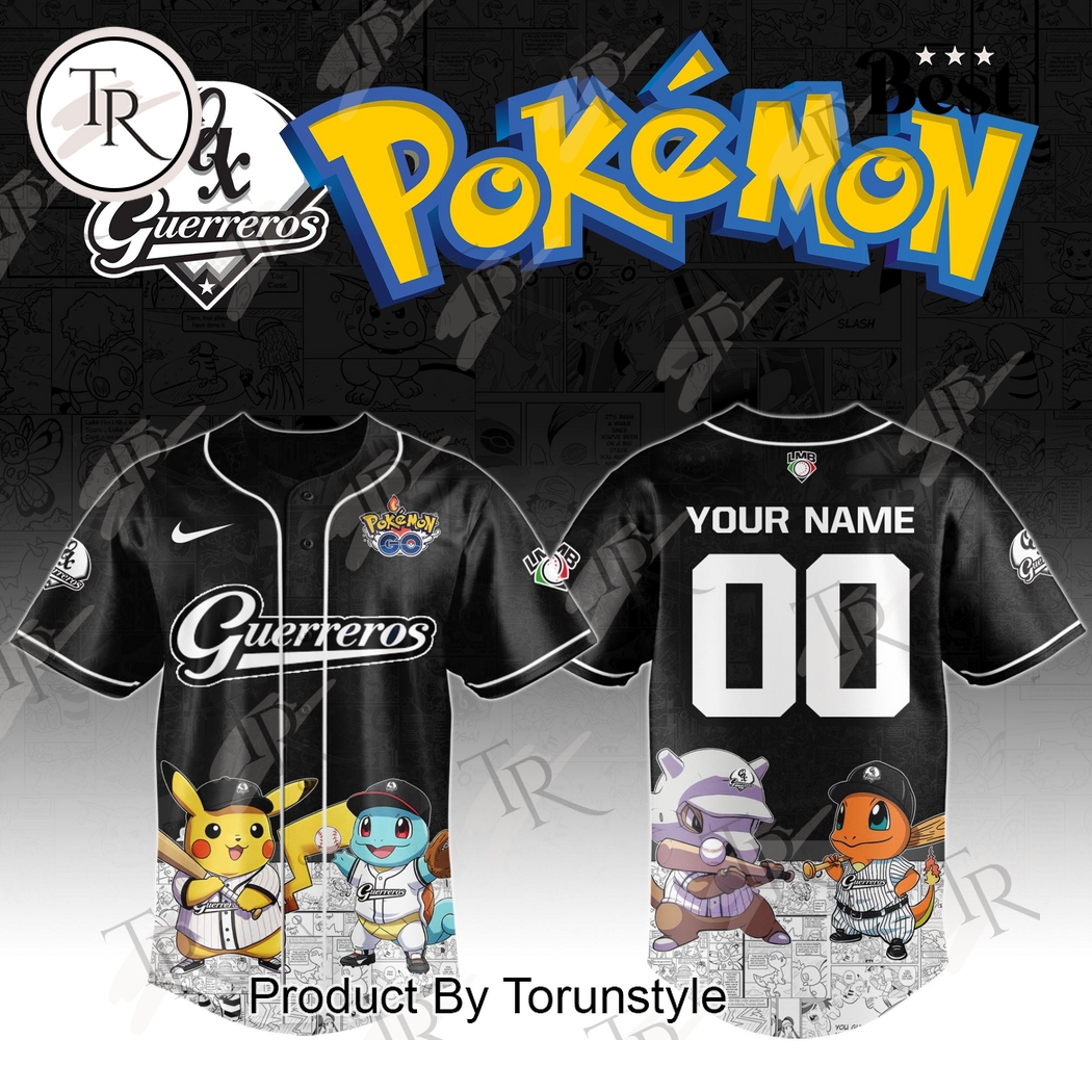New Guerreros De Oaxaca 2025 Pokemon Custom Name Baseball Custom Jersey Fan Gift