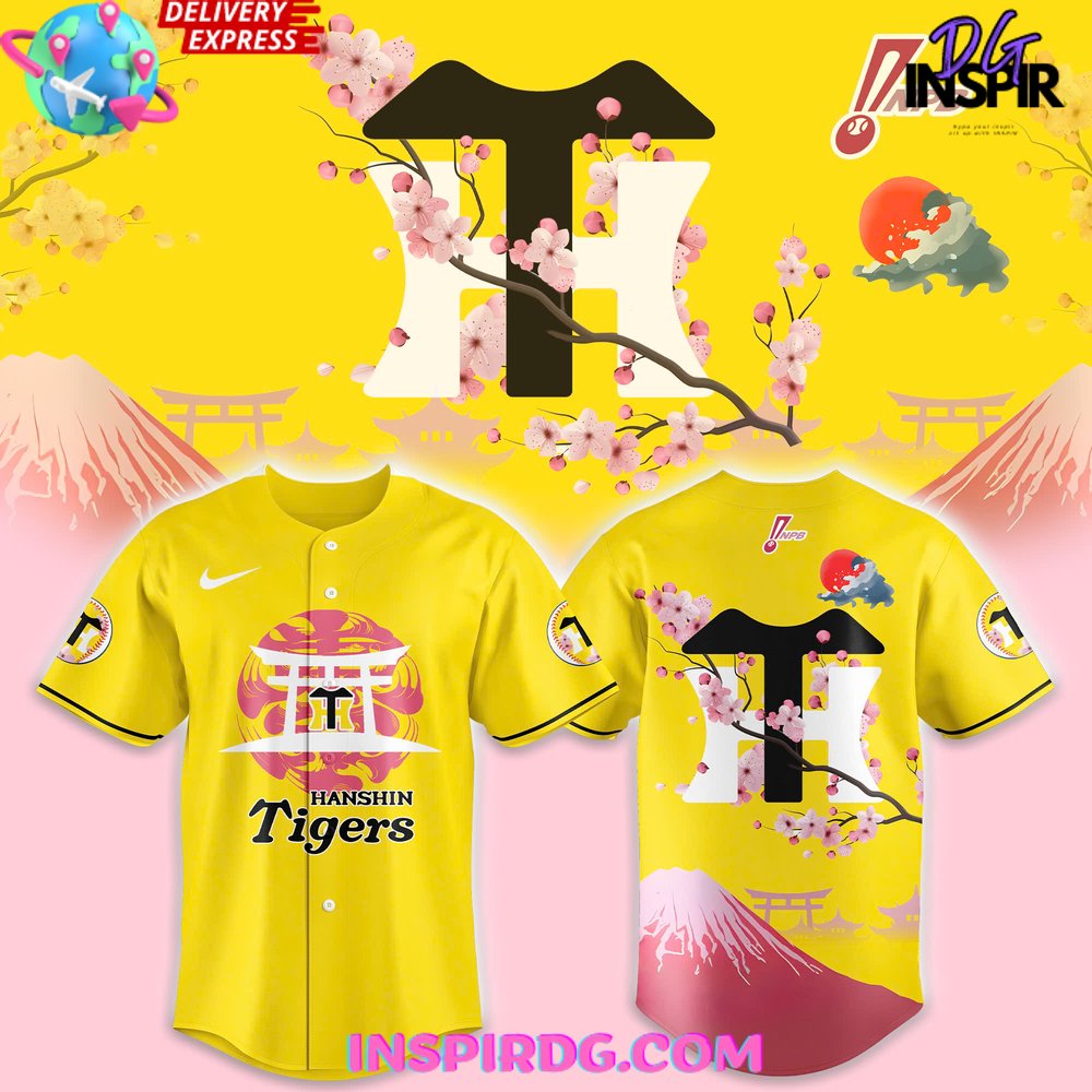 New Hanshin Tigers Fuji Mount 2025 Baseball Custom Jersey Fan Gift