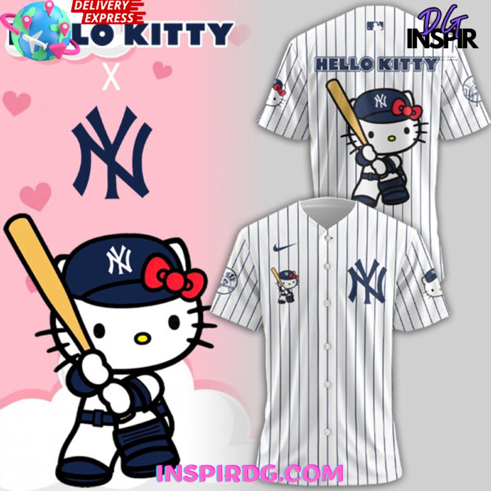 New Hello Kitty x New York Yankees 2024 Baseball Custom Jersey Fan Gift