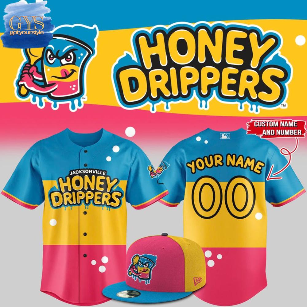 New Honey Drippers Jacksonville Jumbo Shrimp Special Custom Jersey Fan Gift