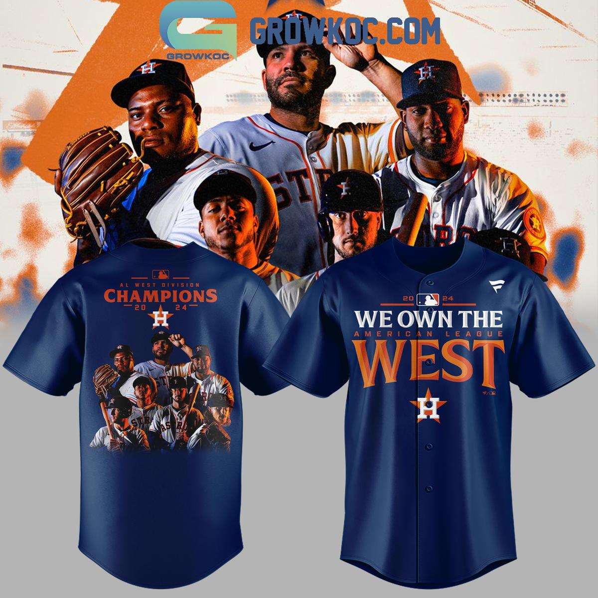 New Houston Astros 2024 We Own The AL West Division Champions Team Baseball Custom Jersey Fan Gift