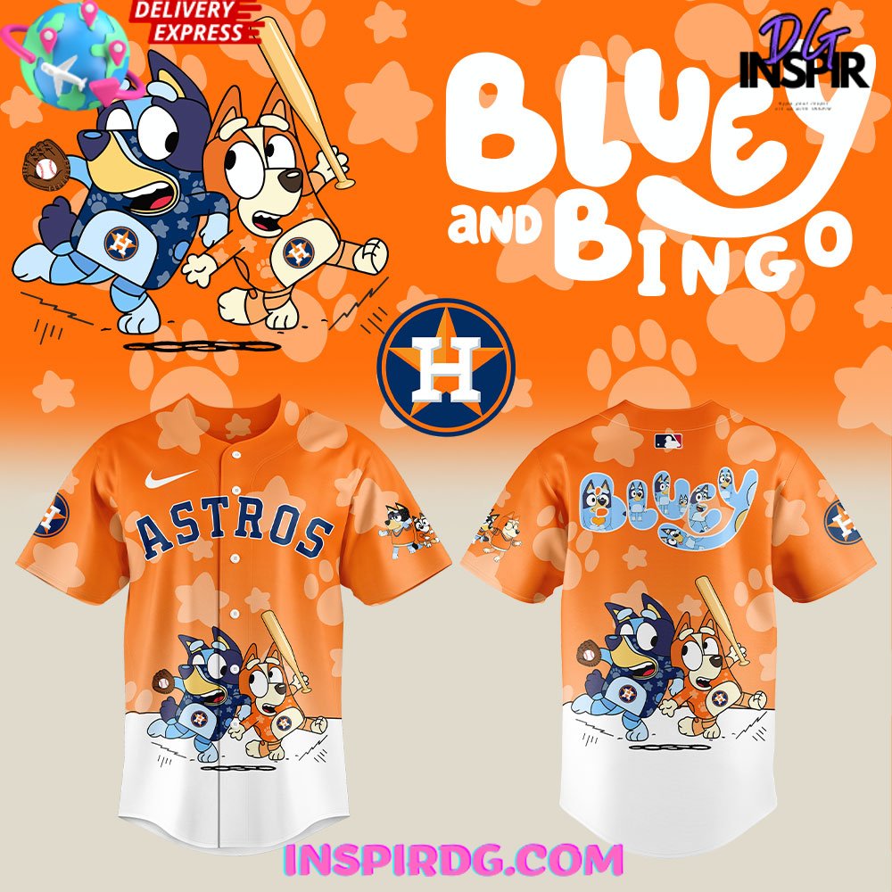 New Houston Astros Bluey and Bingo 2025 Baseball Custom Jersey Fan Gift