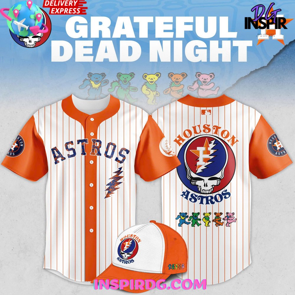 New Houston Astros Grateful Dead Night Game 2025 Baseball Custom Jersey Fan Gift