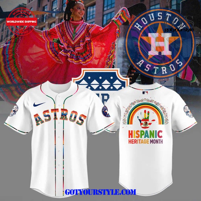New Houston Astros Hispanic Heritage Month 2024 Baseball Custom Jersey Fan Gift