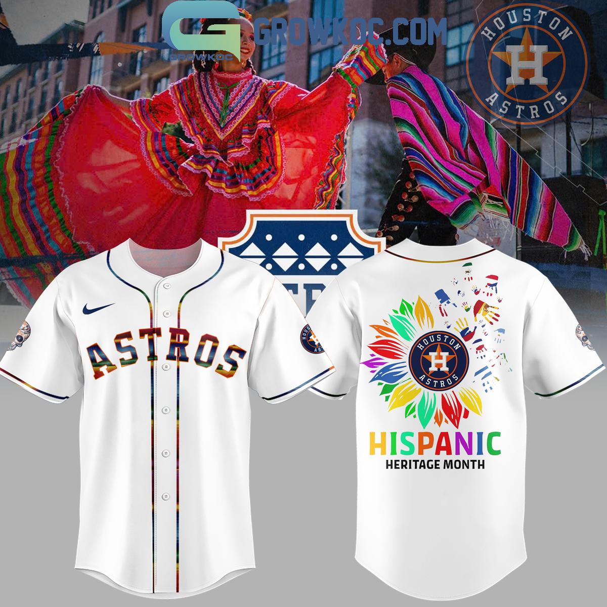 New Houston Astros Hispanic Heritage Month 2024 Baseball Custom Jersey Fan Gift
