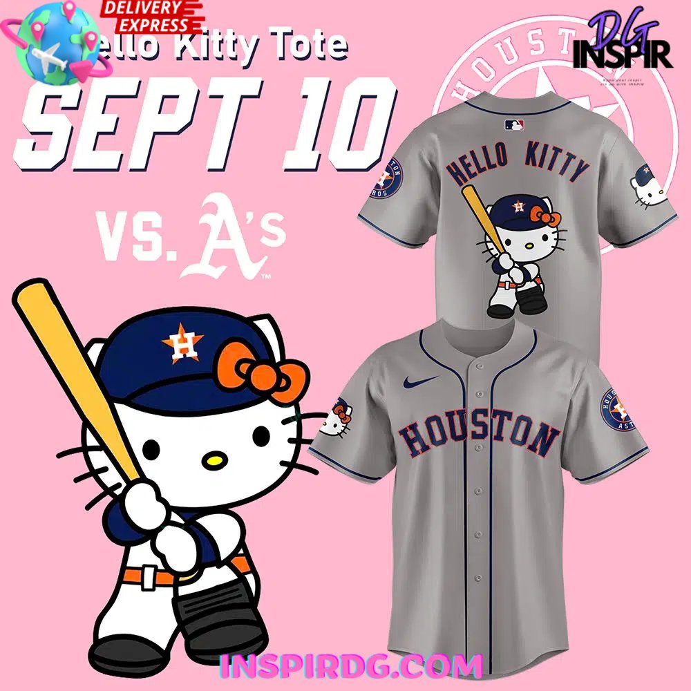 New Houston Astros x Hello Kitty Night 2024 Smoke Baseball Custom Jersey Fan Gift