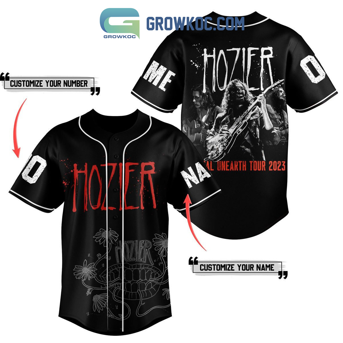 New Hozier Unreal Unearth Tour 2023 Personalized Baseball Custom Jersey Fan Gift