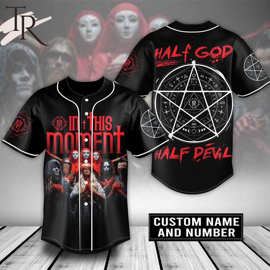 New In This Moment Half God Half Devil Custom Baseball Custom Jersey Fan Gift