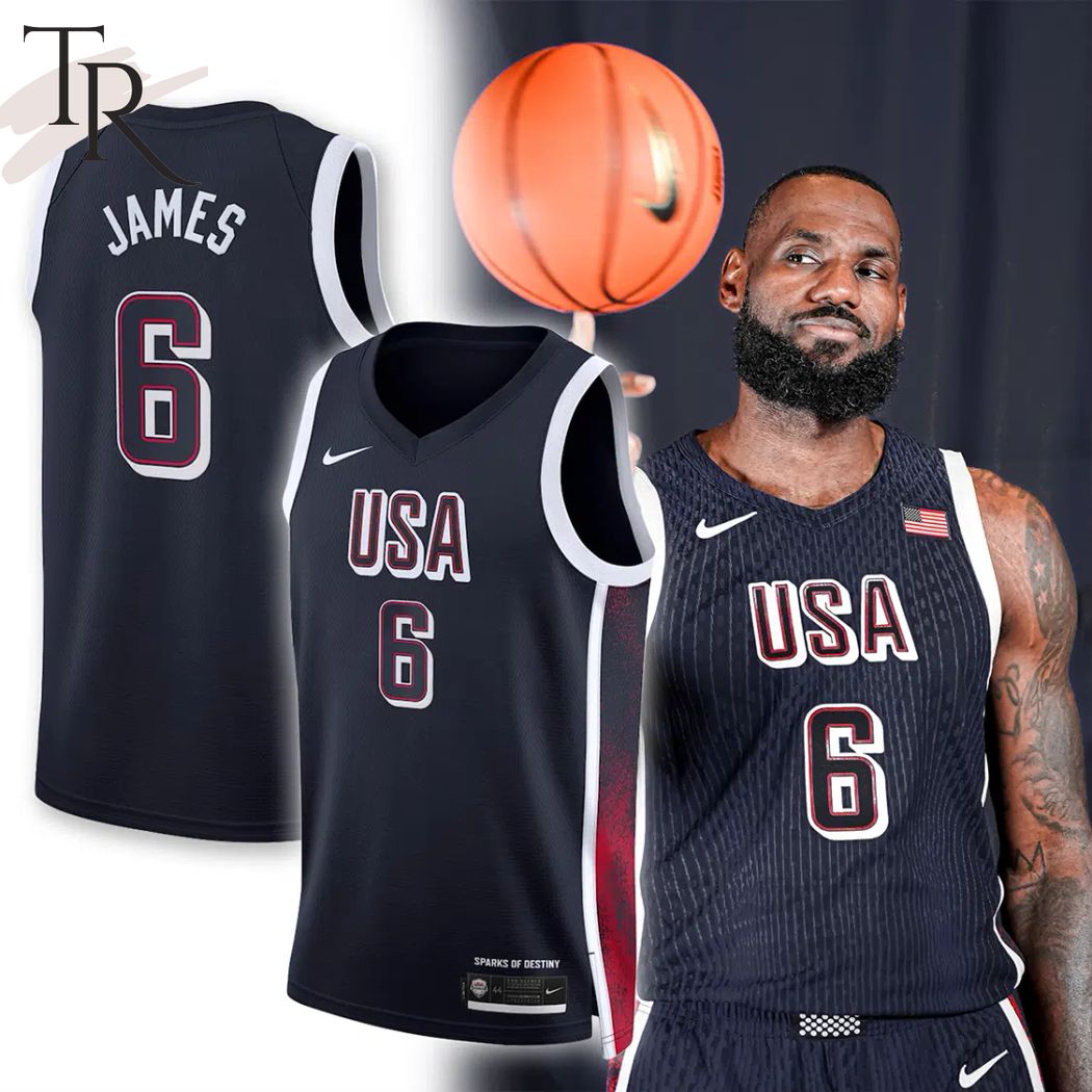 New James USA Basketball Custom Jersey Fan Gift - Navy
