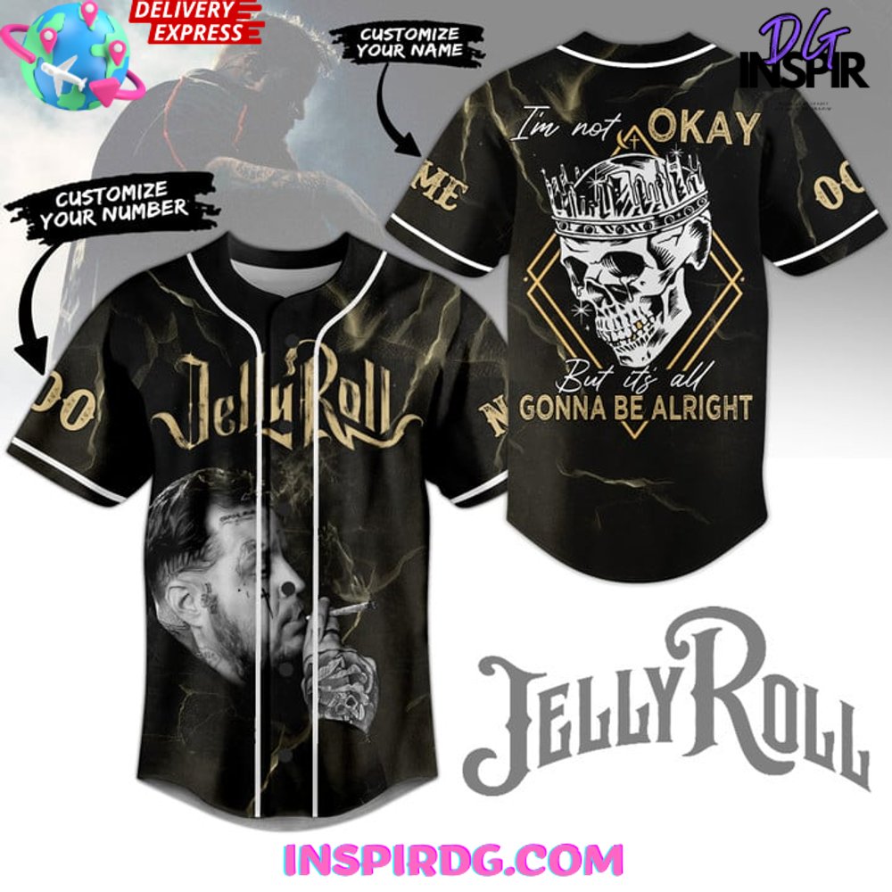New Jelly Roll Im Not Okay Baseball Custom Jersey Fan Gift