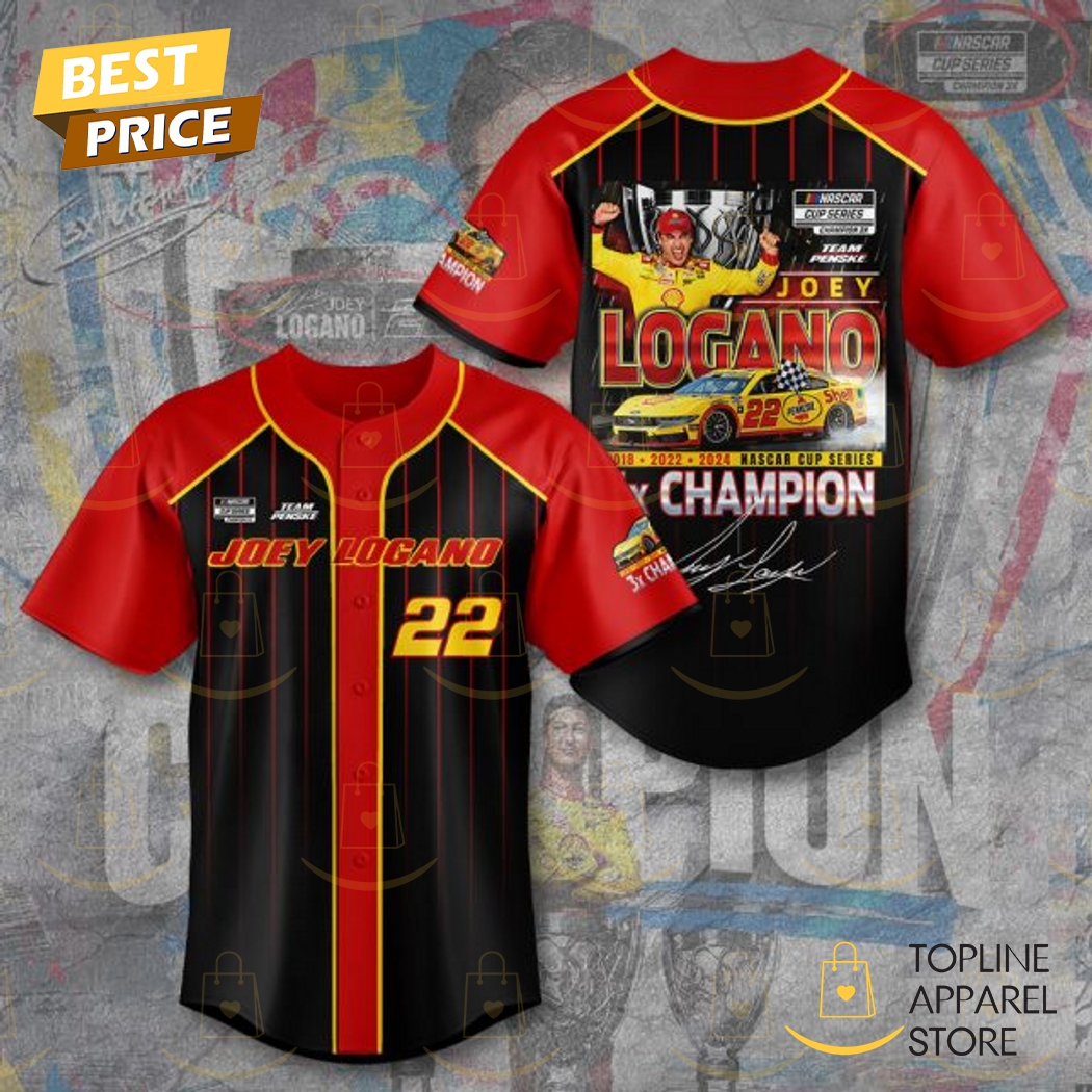 New Joey Logano Champion Signature Baseball Custom Jersey Fan Gift