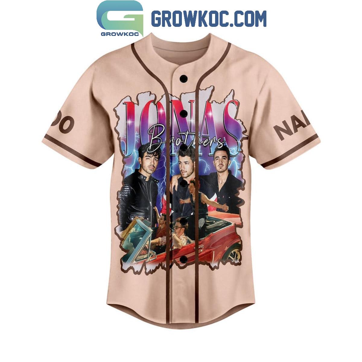New Jonas Brothers Five Albums One Night Personalized Baseball Custom Jersey Fan Gift Sand