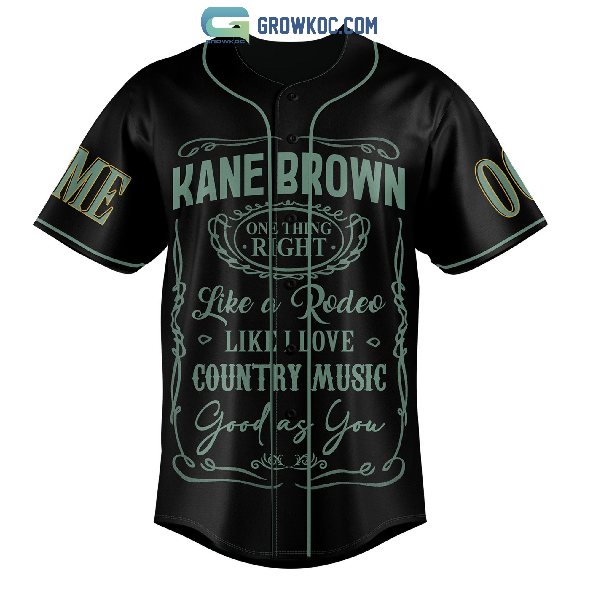 New Kane Brown Country Music Personalized Baseball Custom Jersey Fan Gift