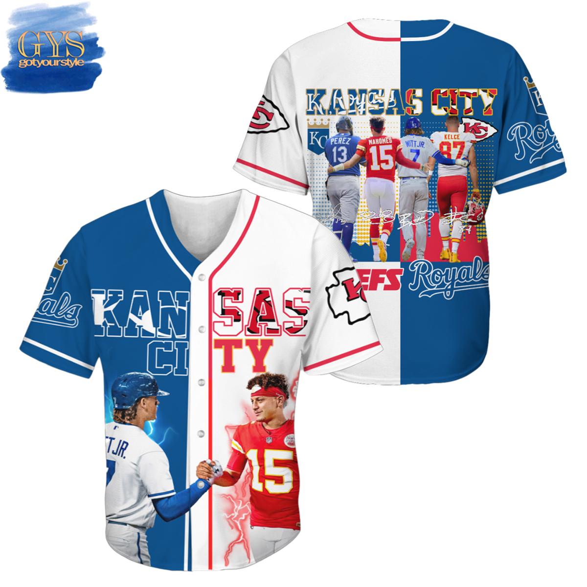 New Kansas City Royals Chiefs Special Baseball Custom Jersey Fan Gift