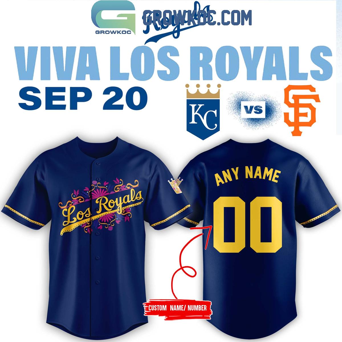 New Kansas City Royals Viva Los Royals 2024 Personalized Baseball Custom Jersey Fan Gift
