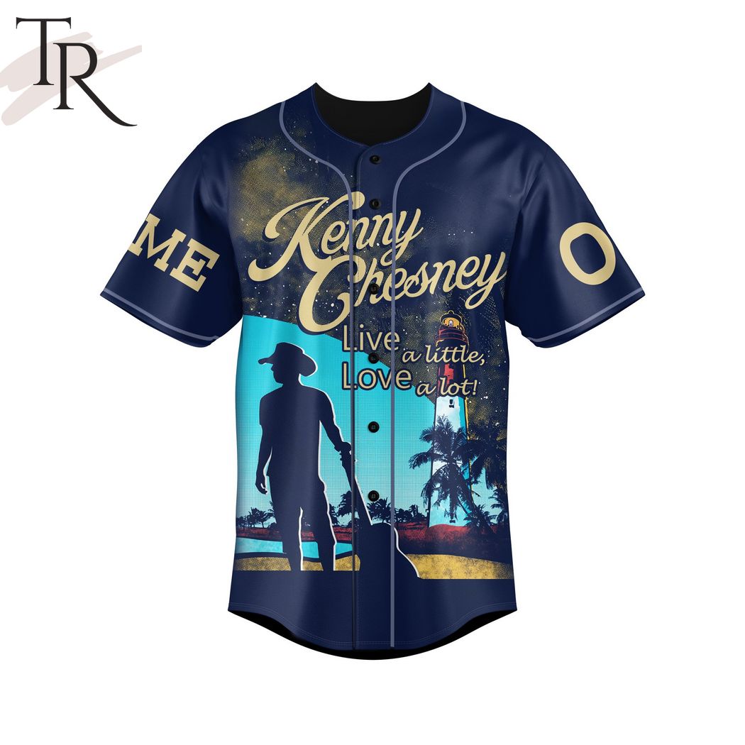 New Kenny Chesney Live A Little Love A Lot Custom Baseball Custom Jersey Fan Gift