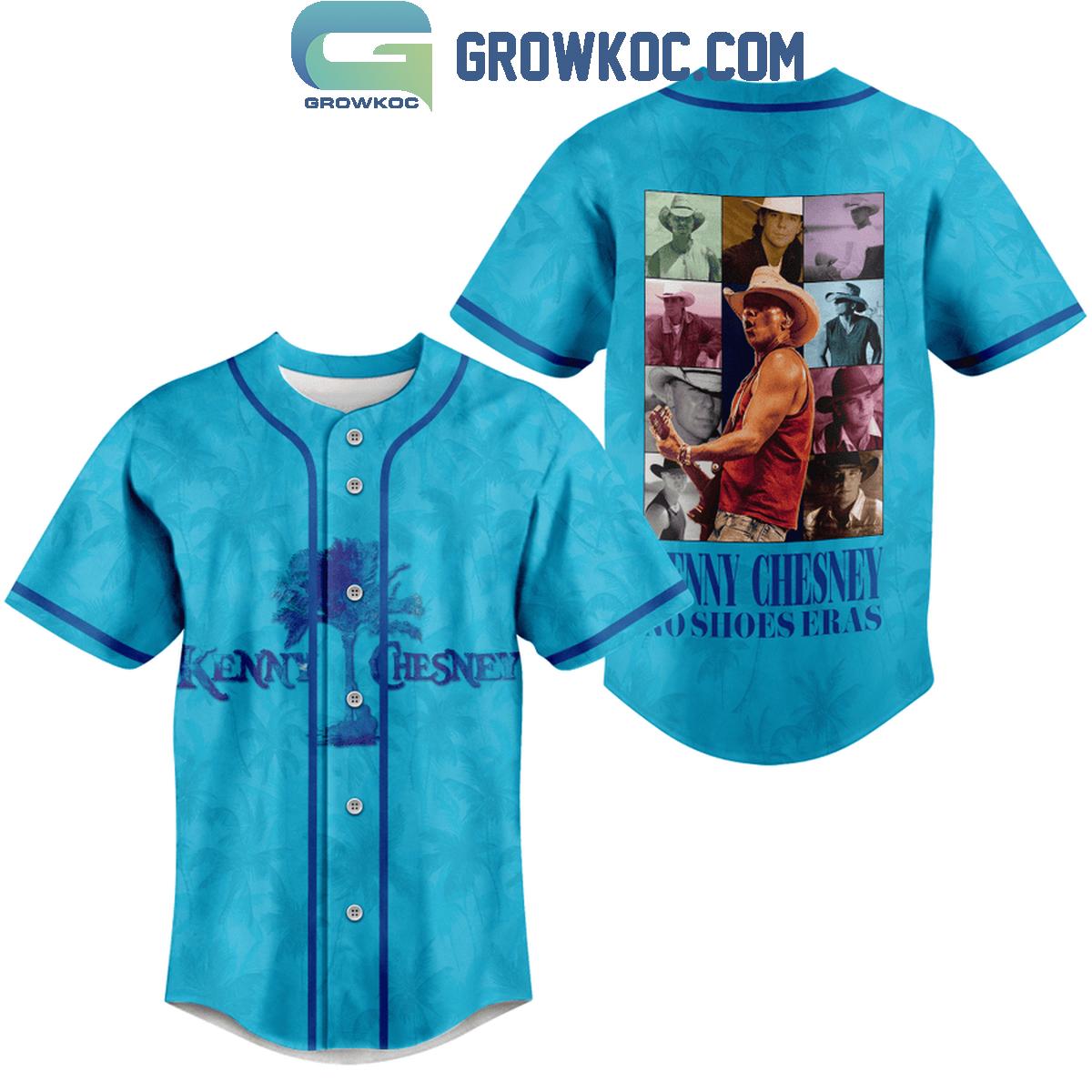 New Kenny Chesney No Shoes Eras Blue Version Personalized Baseball Custom Jersey Fan Gift