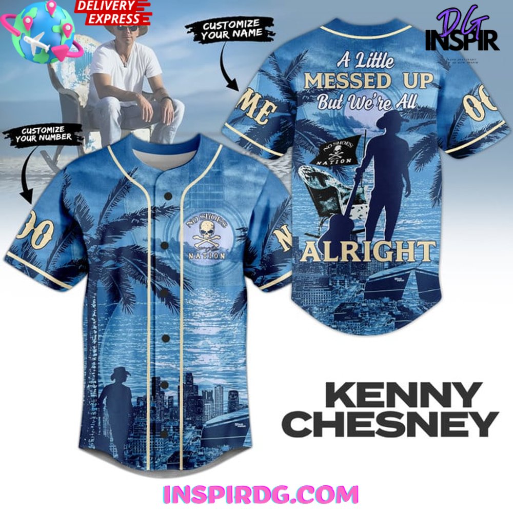 New Kenny Chesney No Shoes Nation Baseball Custom Jersey Fan Gift