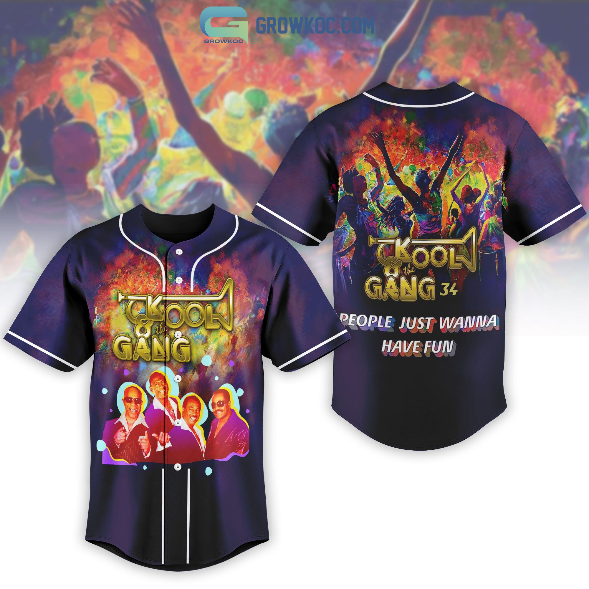 New Kool & the Gang People Just Wanna Have Fun Baseball Custom Jersey Fan Gift