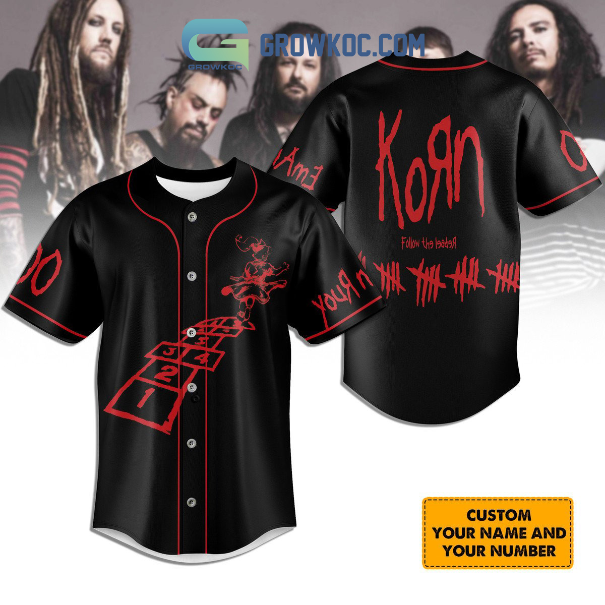 New Korn Following Personalized Baseball Custom Jersey Fan Gift