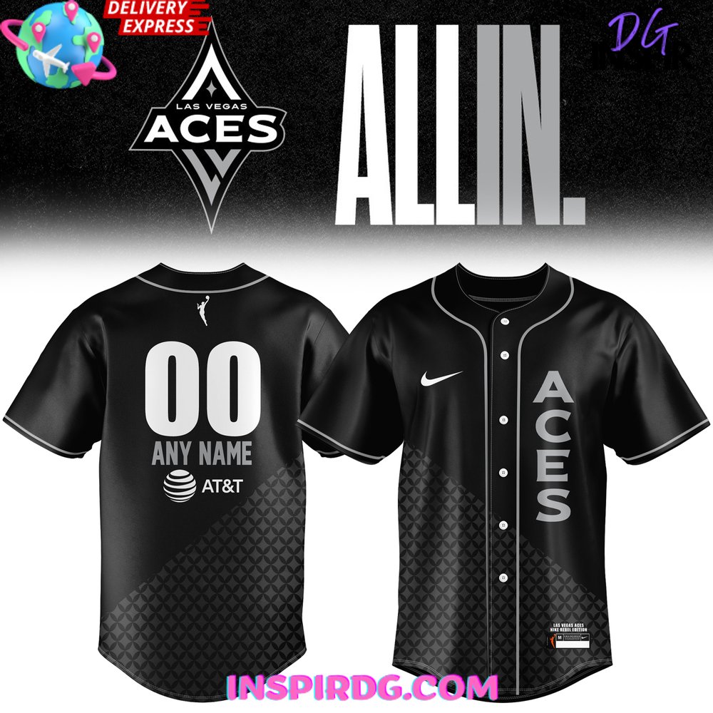 New Las Vegas Aces All In 2024 Baseball Custom Jersey Fan Gift