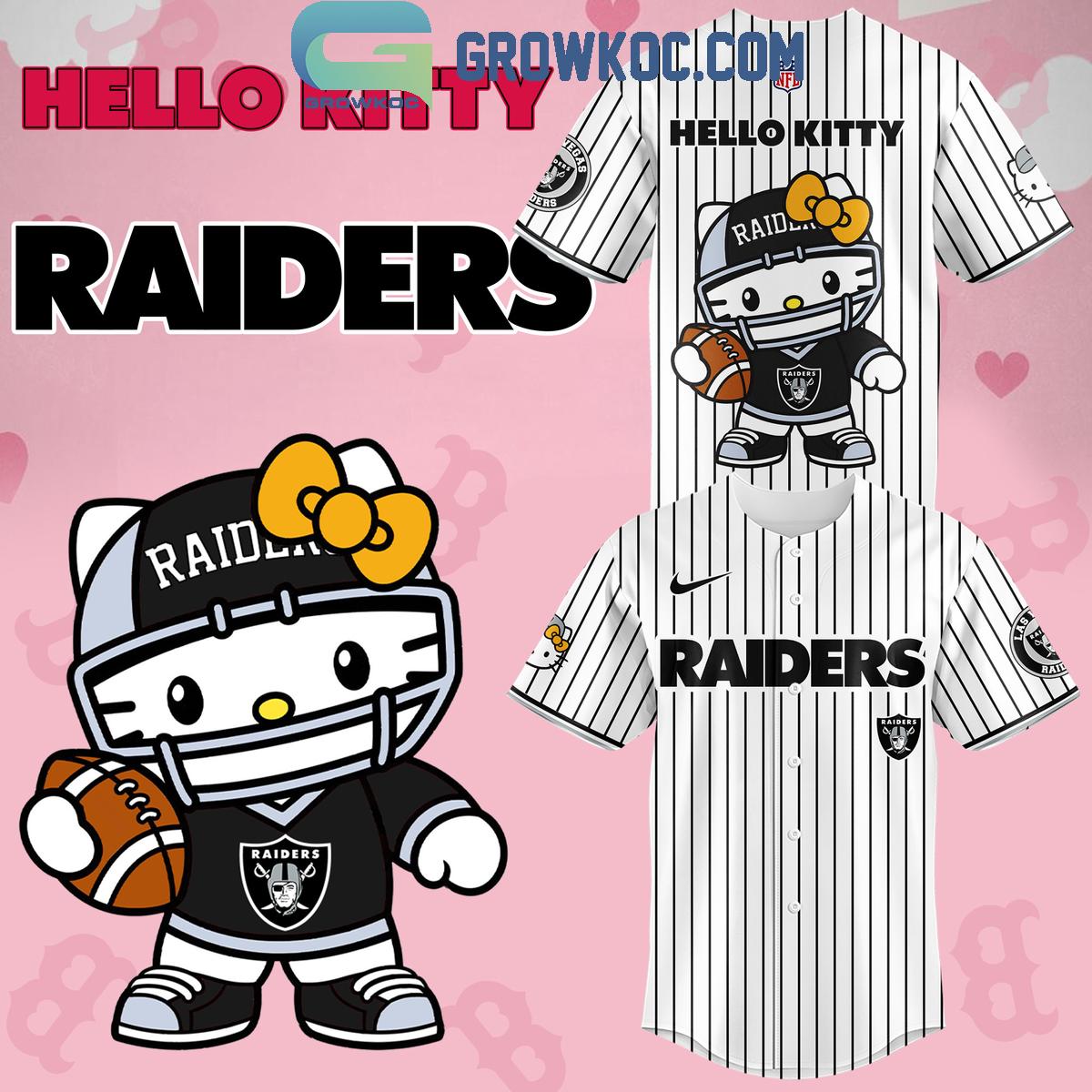 New Las Vegas Raiders Celebrating Hello Kitty 2024 Baseball Custom Jersey Fan Gift