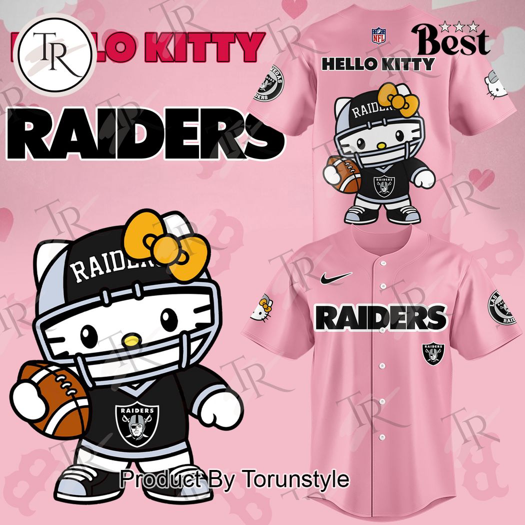 New Las Vegas Raiders Hello Kitty Custom Jersey Fan Gift 2024 - Pink