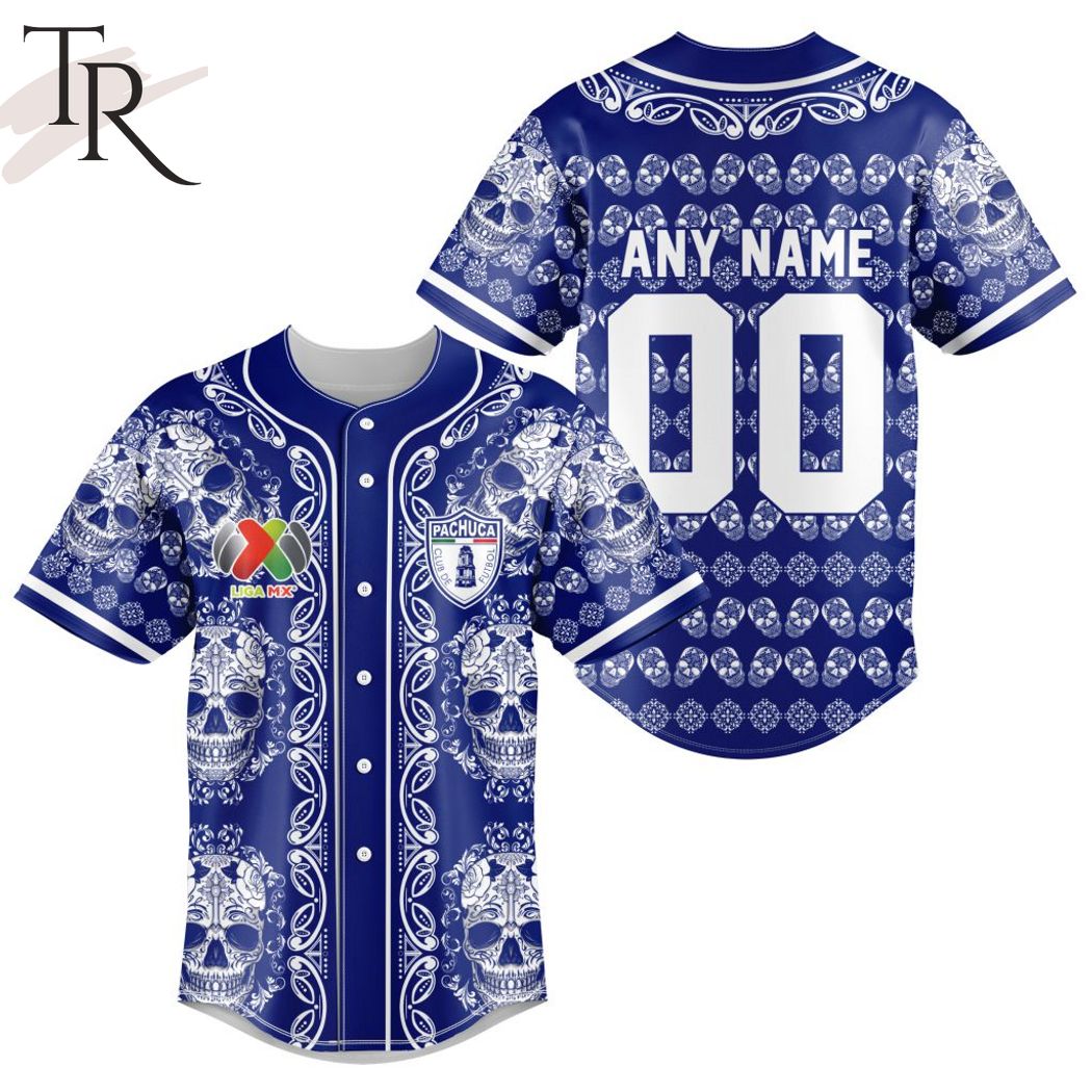 New LIGA MX C.F. Pachuca Special Dia De Muertos Design Baseball Custom Jersey Fan Gift