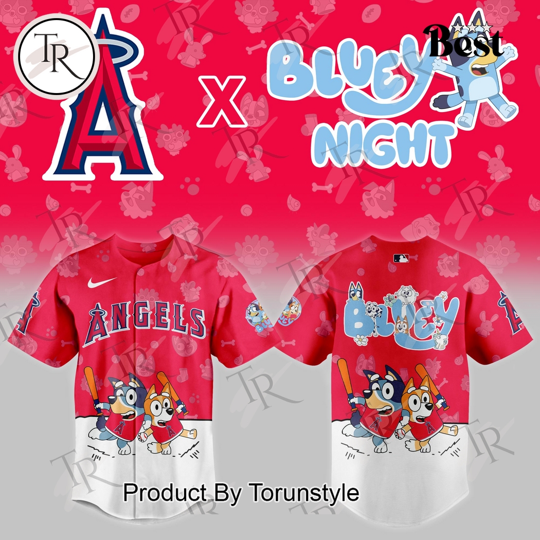 New Los Angeles Angels Bluey Night 2025 Baseball Custom Jersey Fan Gift